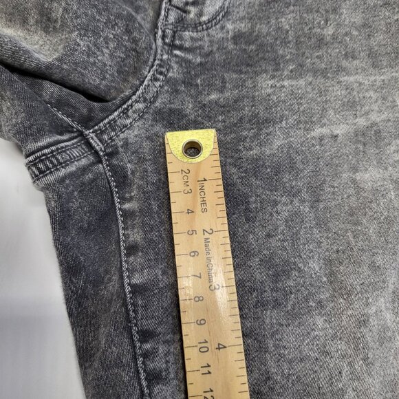 Apt 9 Womens Jeans Straight Leg Size 16 Stretch Cut Off Hem Gray - Picture 12 of 15